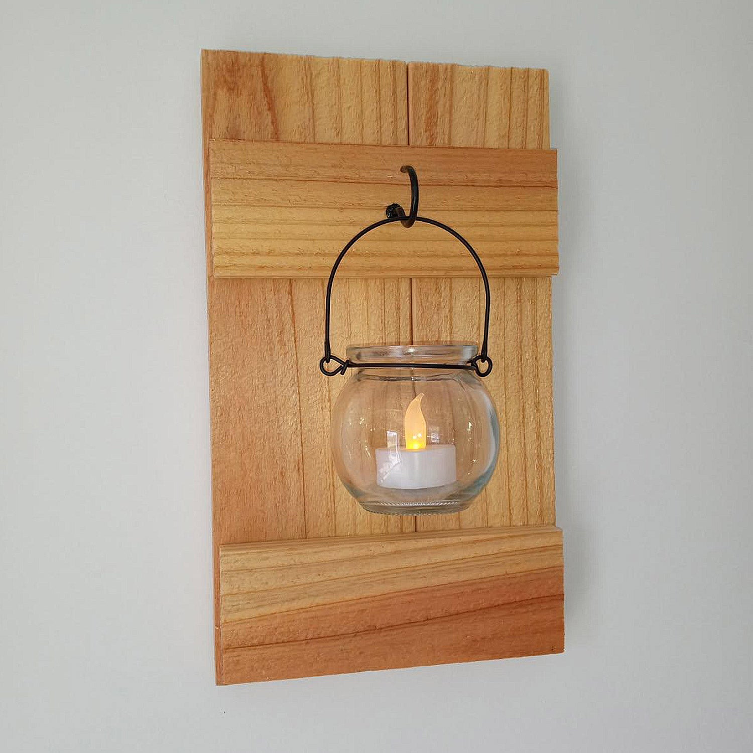 Handmade Cedar Football Team Candle Sconce: Professional or College