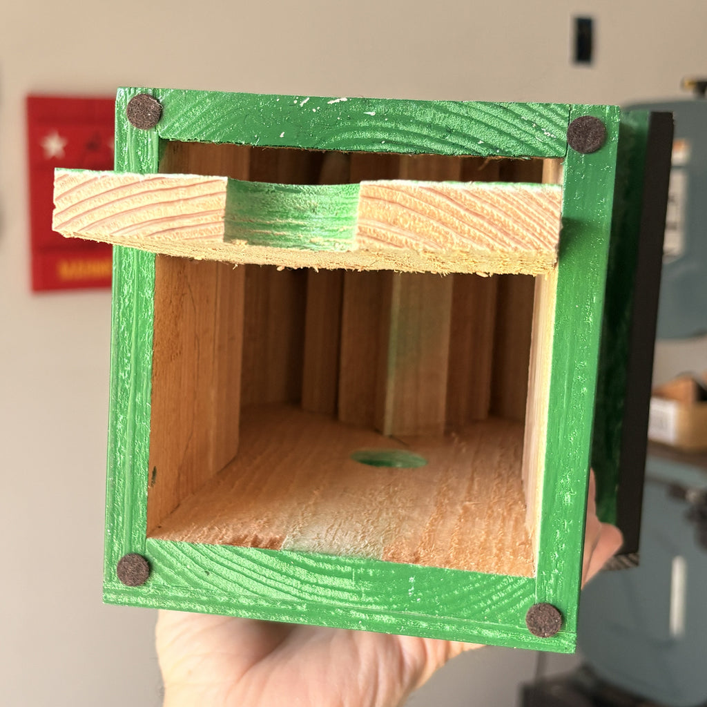 Handcrafted Frankin Outdoor Bird House with Lighting Bolt Design
