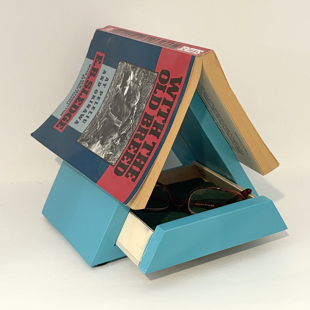 Handcrafted Cedar Book Stand with Storage Drawer: Nightstand Reader Gift