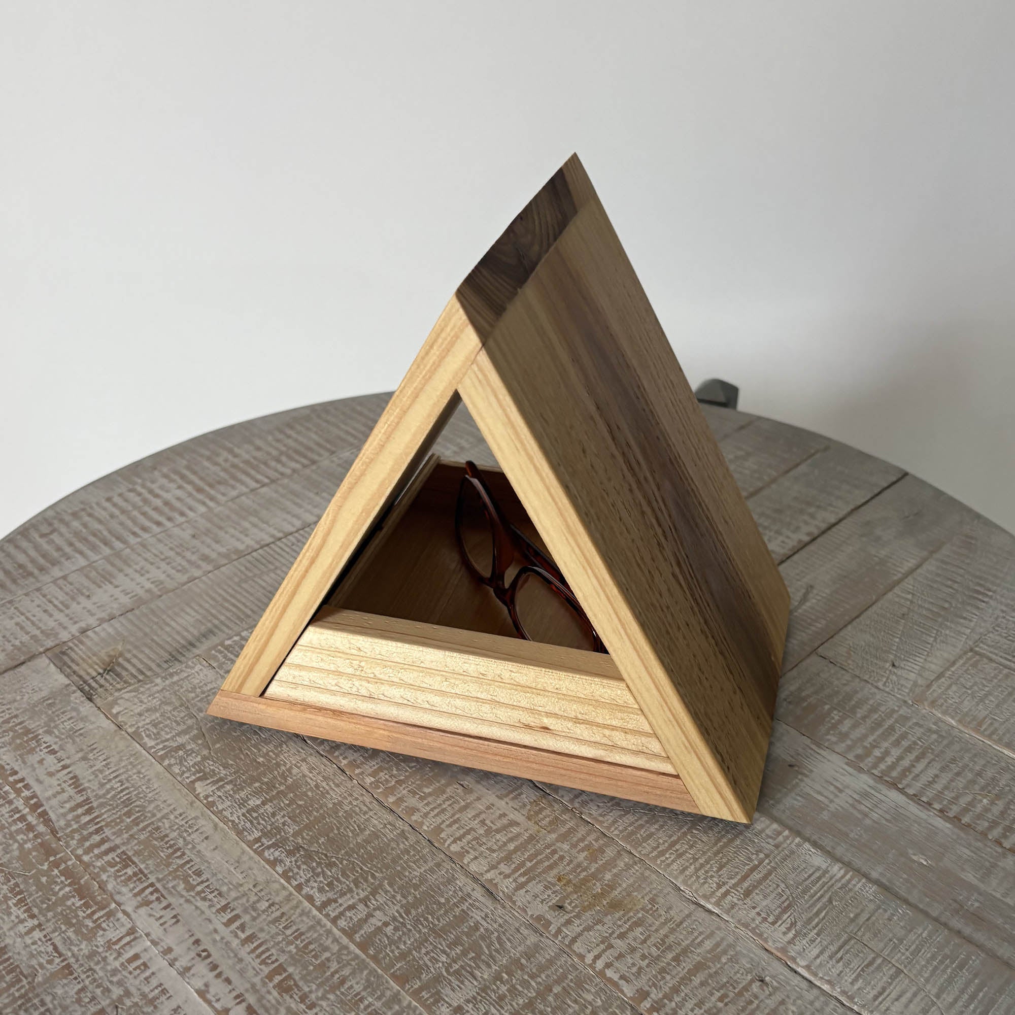 Handcrafted Cedar Book Stand with Storage Drawer: Nightstand Reader Gift