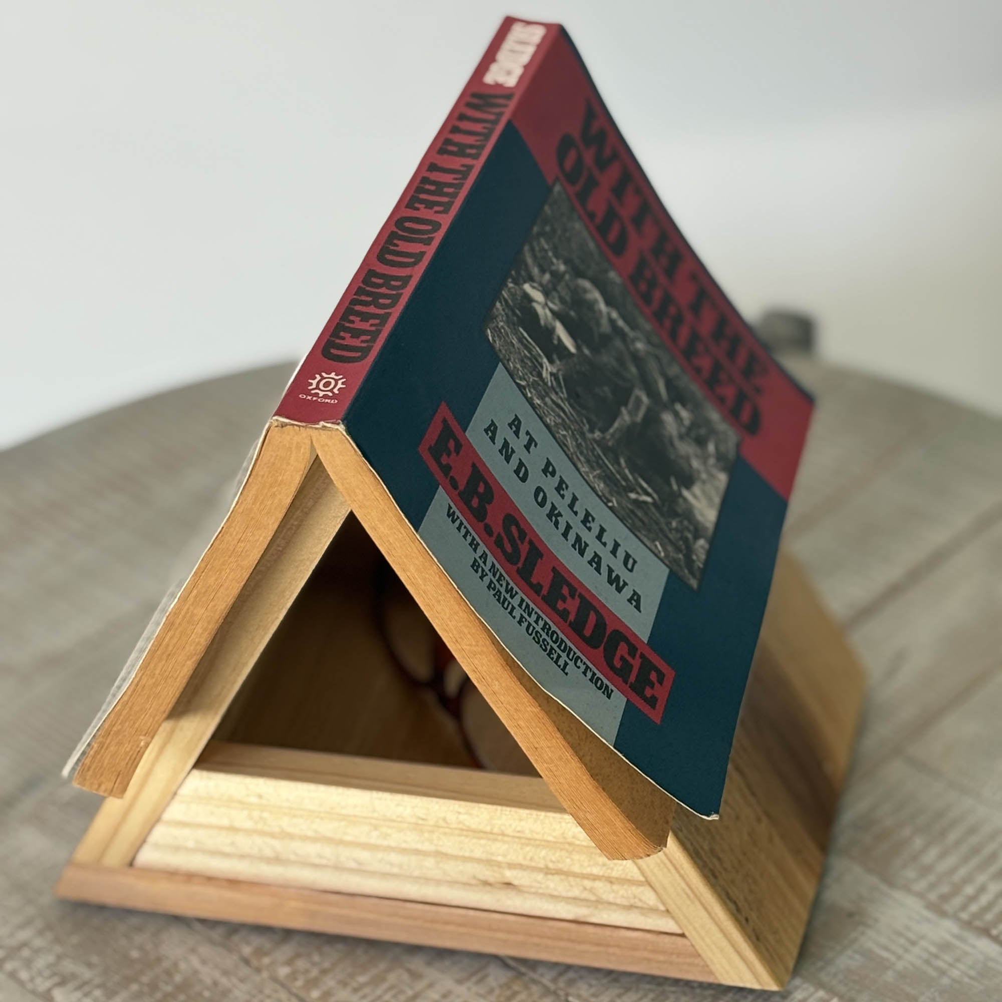 Handcrafted Cedar Book Stand with Storage Drawer: Nightstand Reader Gift