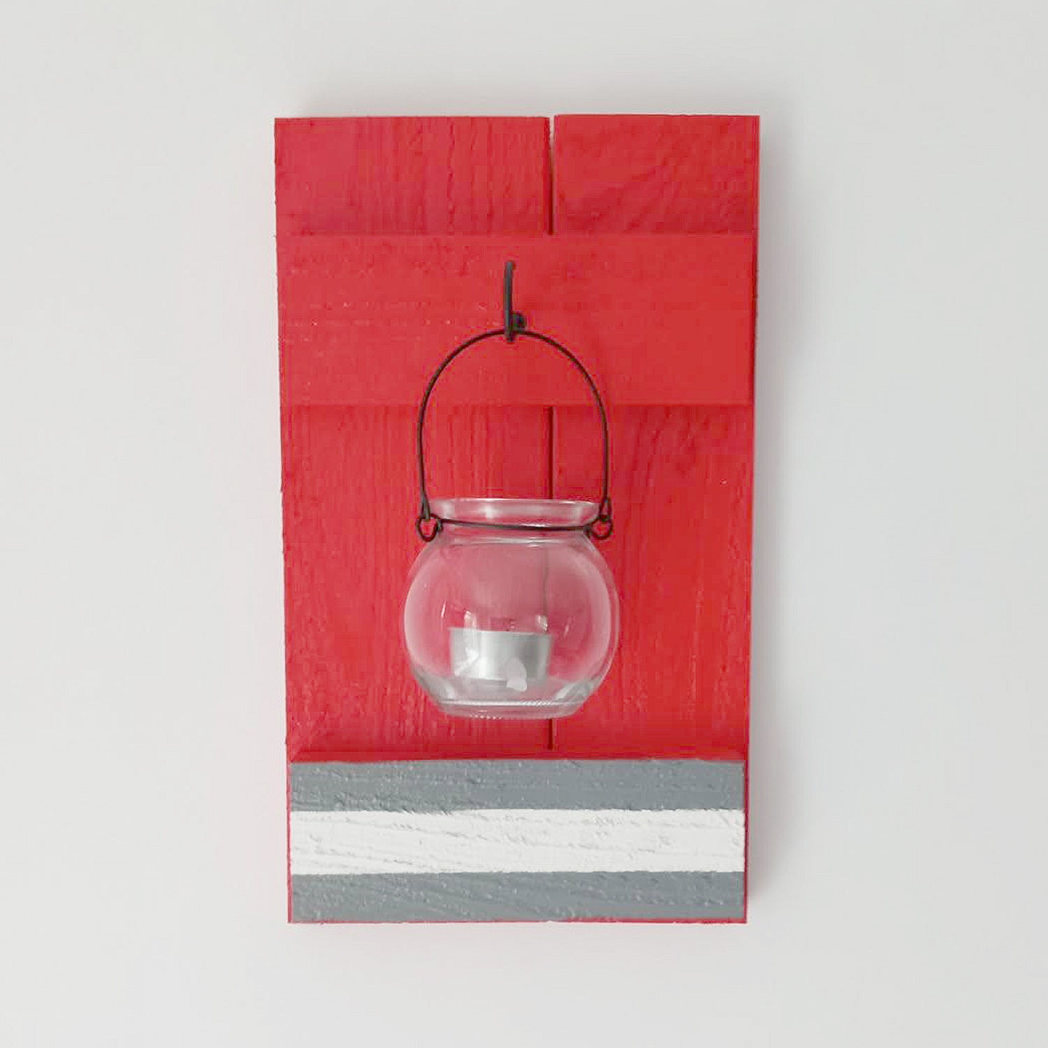 Handmade Cedar Football Team Candle Sconce: Professional or College