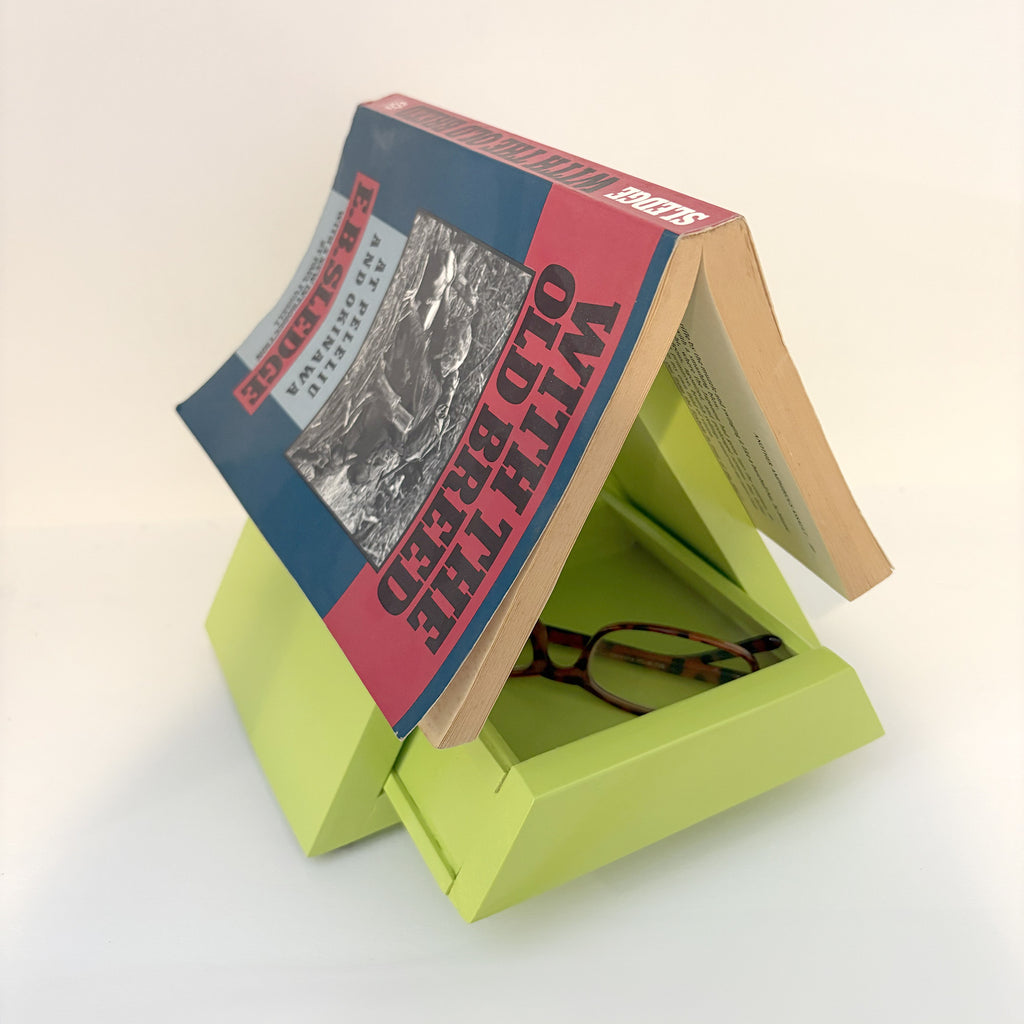 Handcrafted Cedar Book Stand with Storage Drawer: Nightstand Reader Gift