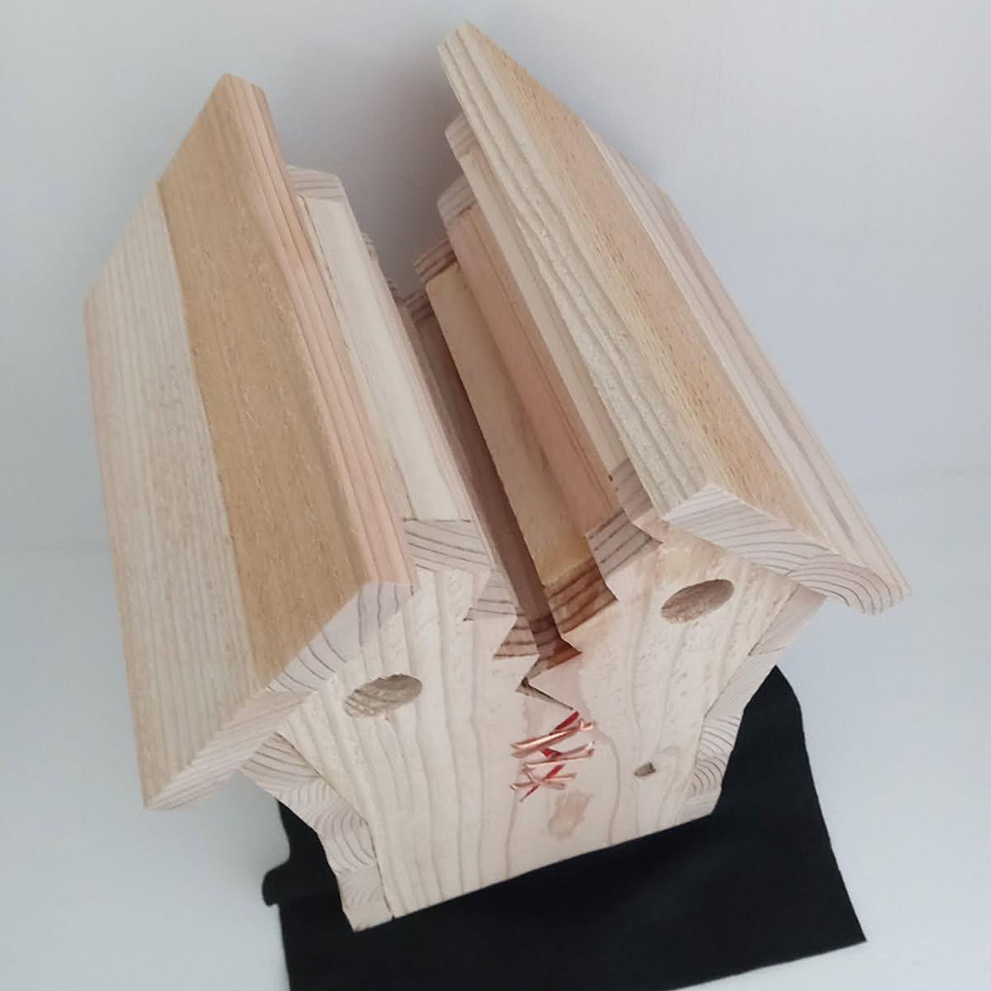 Handcrafted Frankin Outdoor Bird House with Lighting Bolt Design