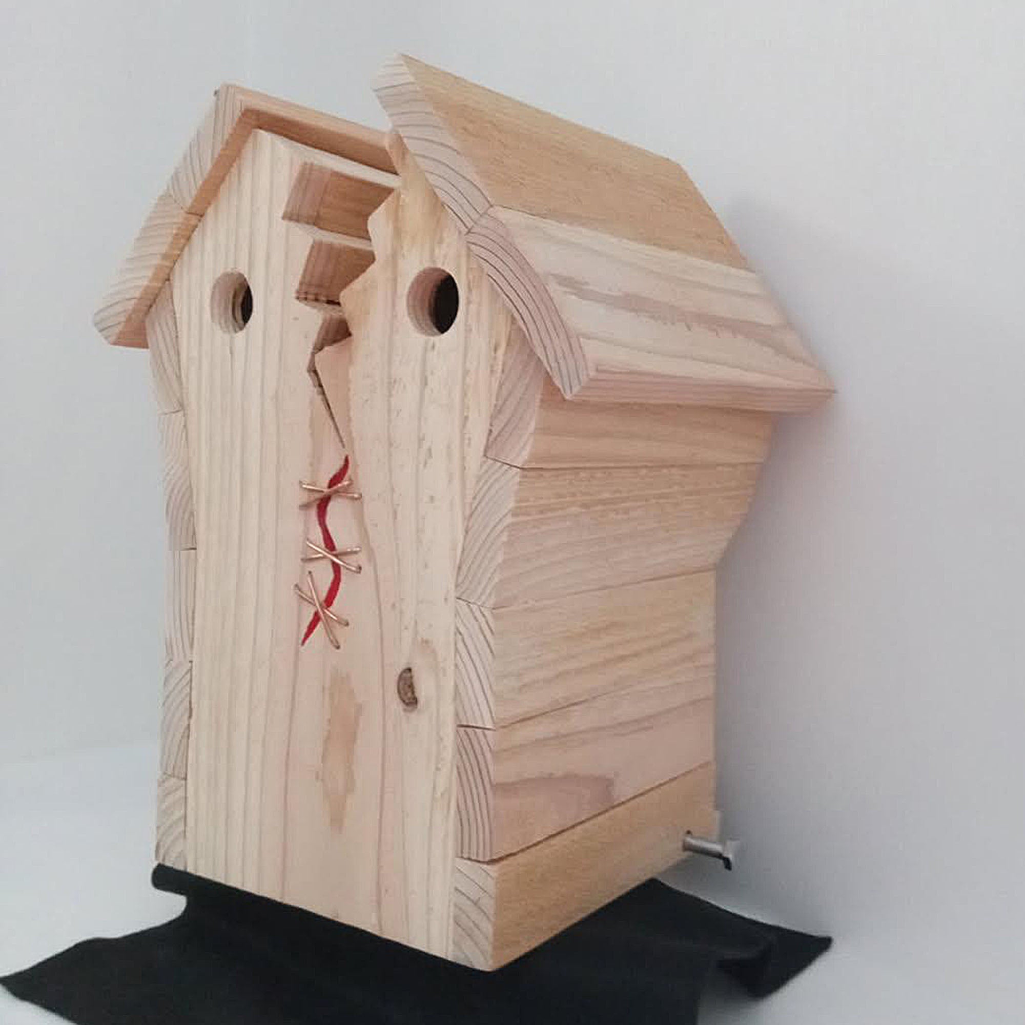 Handcrafted Frankin Outdoor Bird House with Lighting Bolt Design