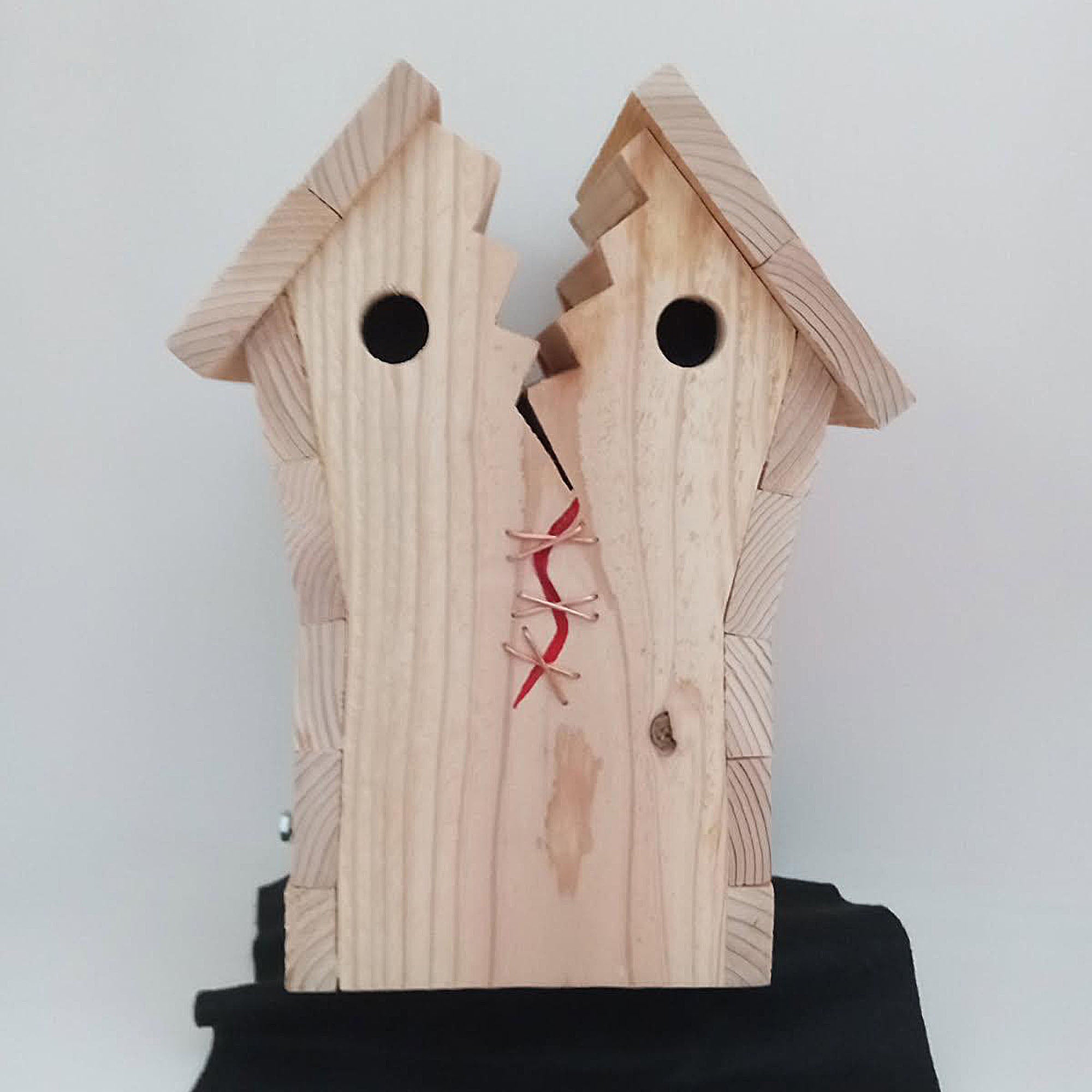 Handcrafted Frankin Outdoor Bird House with Lighting Bolt Design