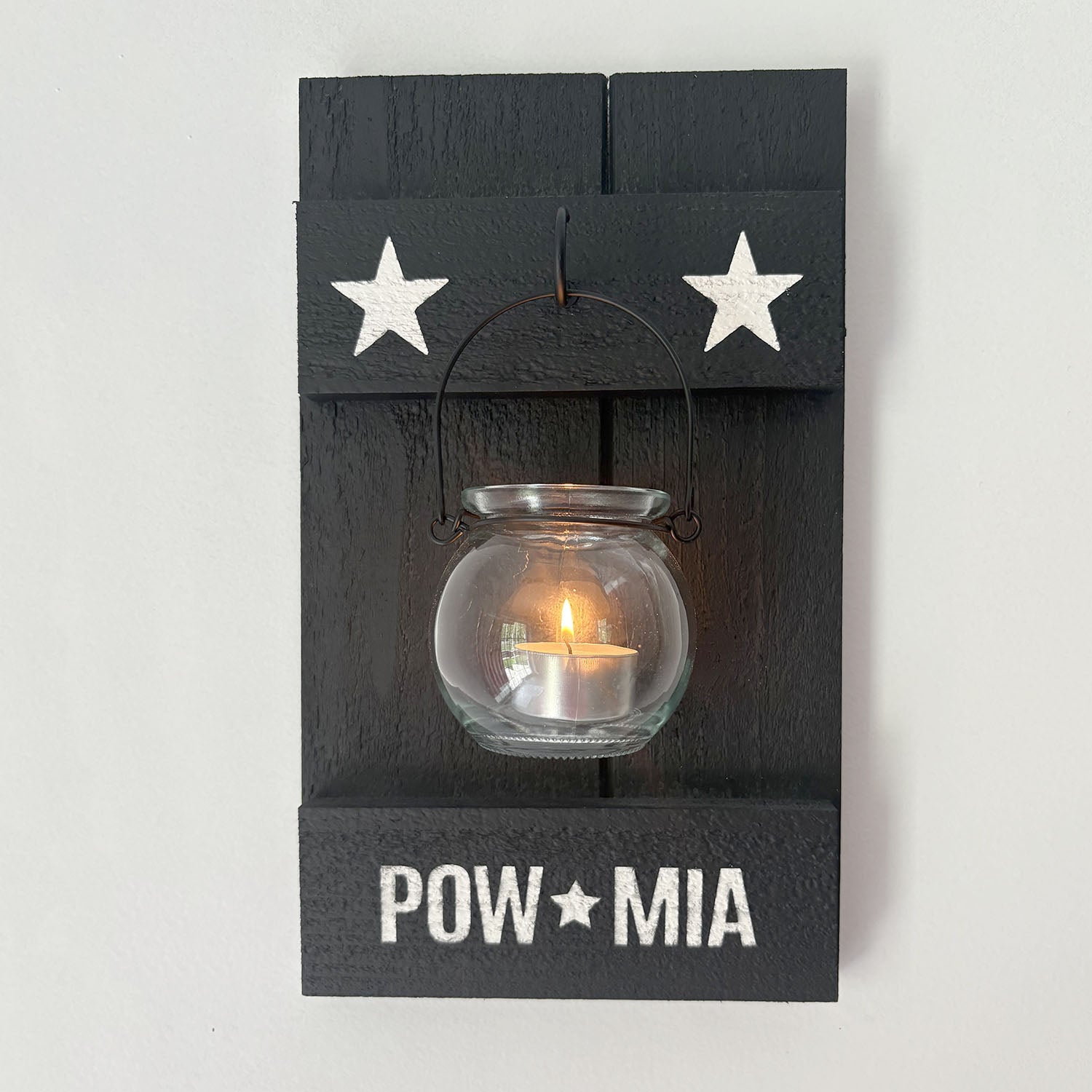 Military Rustic Cedar Candle Sconces: Army, Navy, Air Force, Marines, POW-MIA
