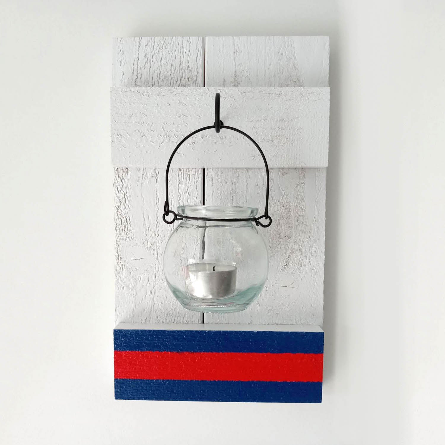 Handmade Cedar Football Team Candle Sconce: Professional or College