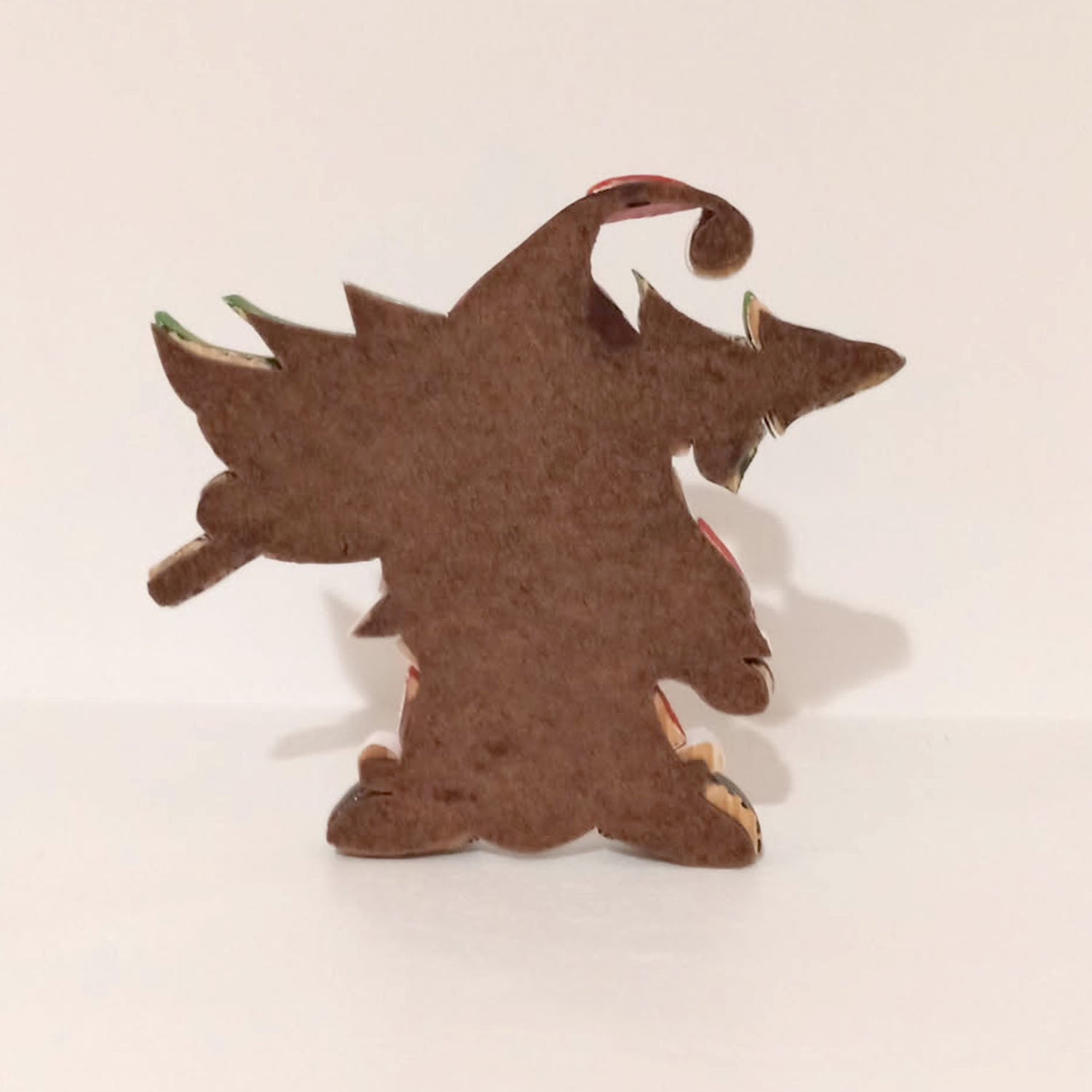 Layered Hand Crafted Wooden Santa Gnome with Christmas Tree