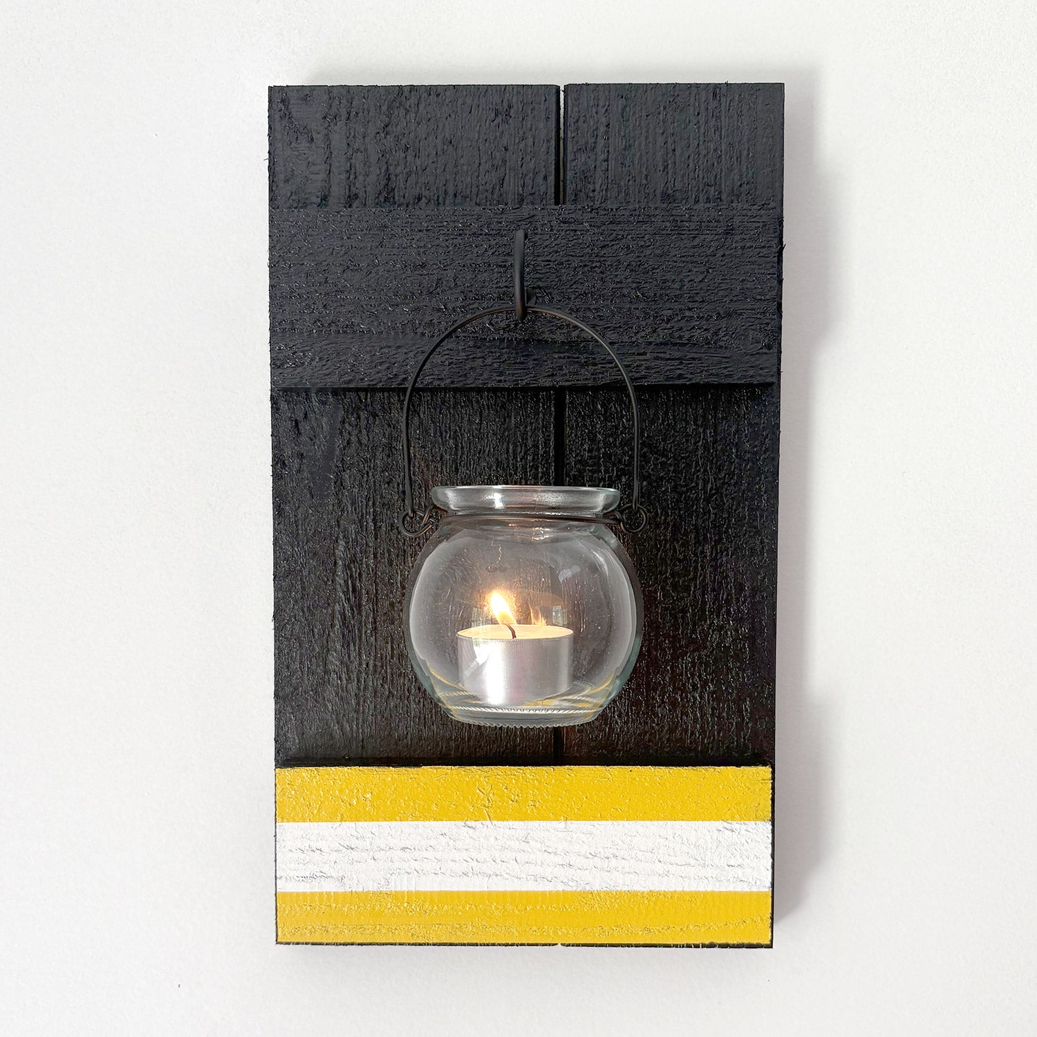 Handmade Cedar Football Team Candle Sconce: Professional or College